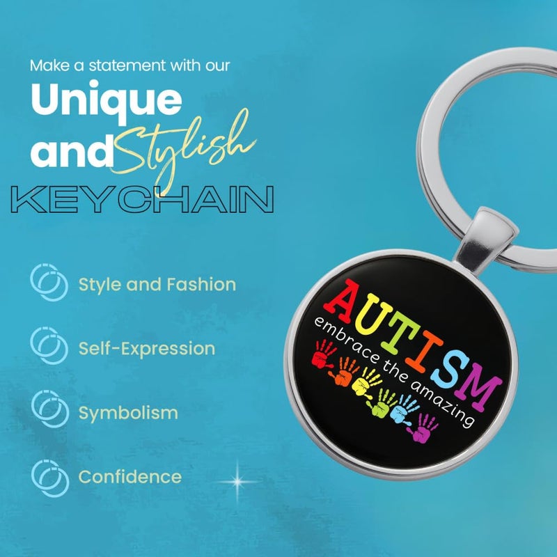 Infinity Collection Autism Awareness Keychain - Puzzle Piece Jewelry, Accessories & Gift to Embrace the Amazing - Image 4